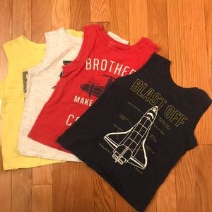 Lot of 4 boys old navy tank tops